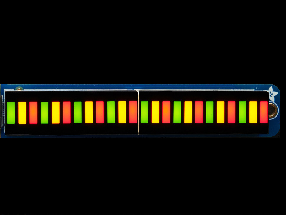 Bi-Color (Red/Green) 24-Bar Bargraph w/I2C Backpack Kit